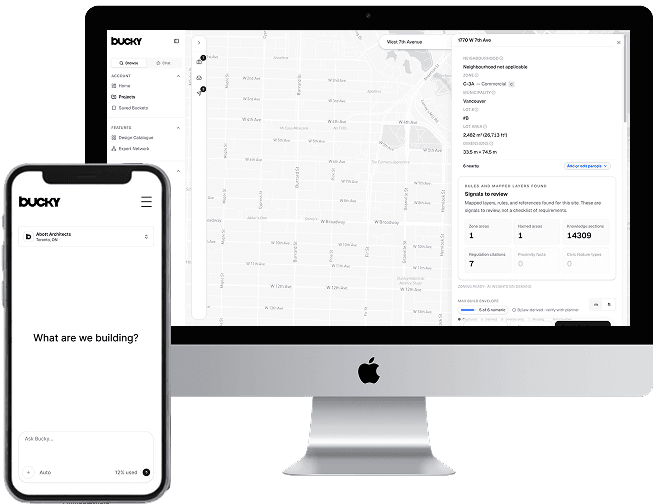 Bucky platform shown on MacBook and iPhone