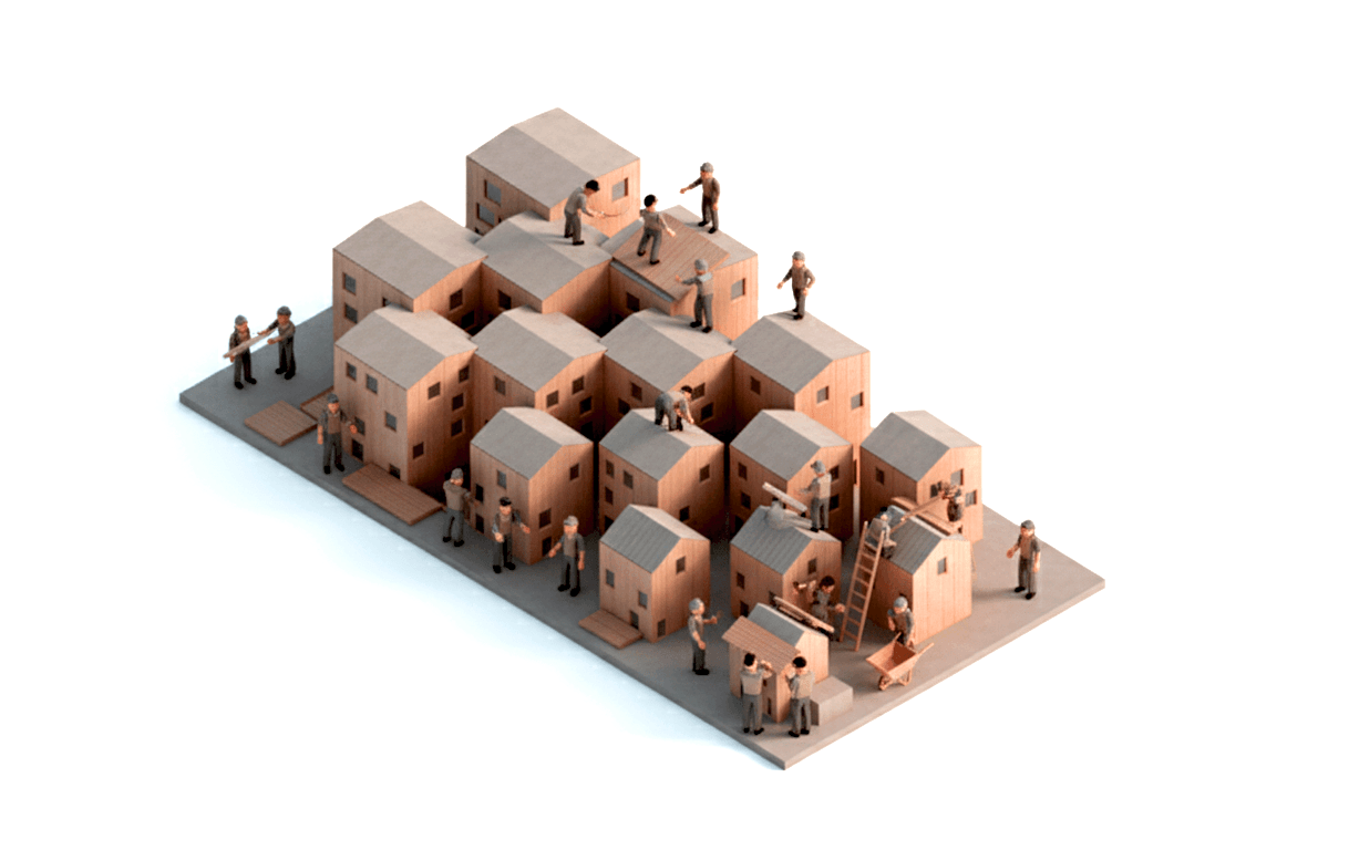 Partners building illustration