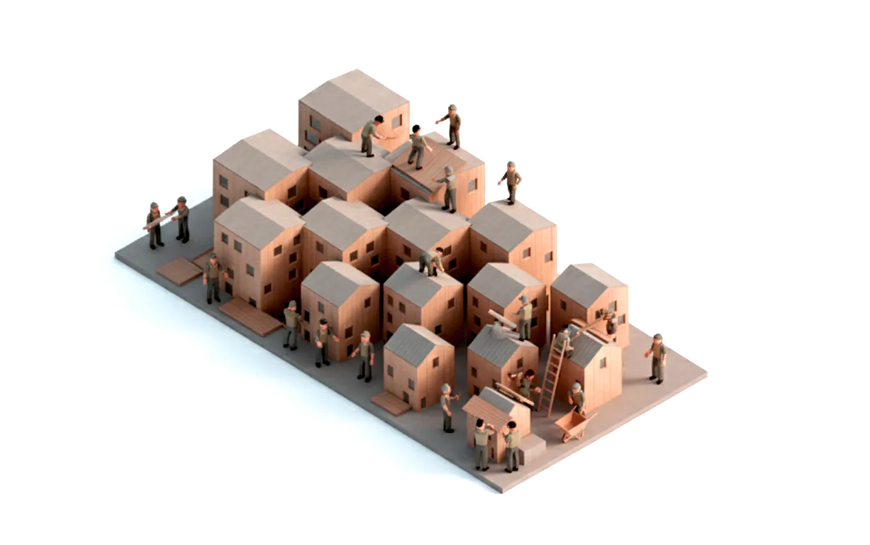 Partners building illustration